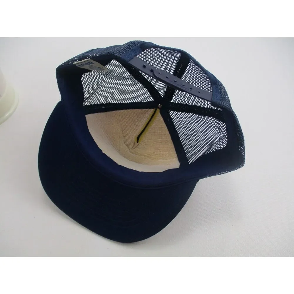 Vintage Chuck Callahan Ford Blue Snapback Mesh‎ Trucker Hat Cap